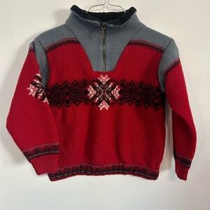 Red and Gray Youth Sweater
